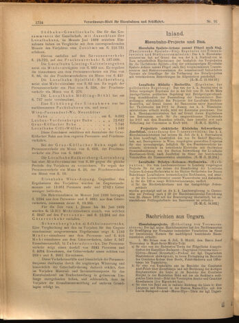 Verordnungs-Blatt für Eisenbahnen und Schiffahrt: Veröffentlichungen in Tarif- und Transport-Angelegenheiten 18990808 Seite: 12