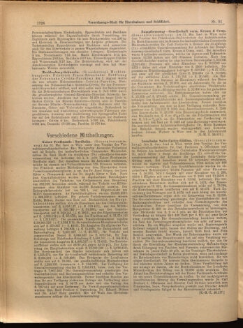 Verordnungs-Blatt für Eisenbahnen und Schiffahrt: Veröffentlichungen in Tarif- und Transport-Angelegenheiten 18990808 Seite: 14