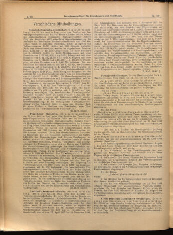 Verordnungs-Blatt für Eisenbahnen und Schiffahrt: Veröffentlichungen in Tarif- und Transport-Angelegenheiten 18990810 Seite: 10