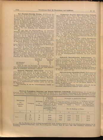 Verordnungs-Blatt für Eisenbahnen und Schiffahrt: Veröffentlichungen in Tarif- und Transport-Angelegenheiten 18990810 Seite: 12