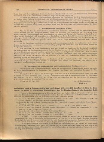 Verordnungs-Blatt für Eisenbahnen und Schiffahrt: Veröffentlichungen in Tarif- und Transport-Angelegenheiten 18990810 Seite: 6