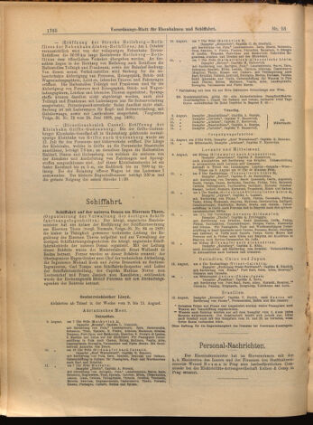 Verordnungs-Blatt für Eisenbahnen und Schiffahrt: Veröffentlichungen in Tarif- und Transport-Angelegenheiten 18990812 Seite: 8