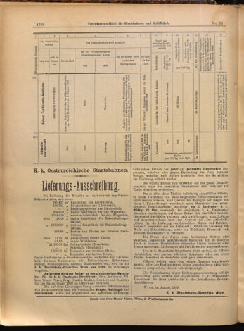 Verordnungs-Blatt für Eisenbahnen und Schiffahrt: Veröffentlichungen in Tarif- und Transport-Angelegenheiten 18990817 Seite: 8