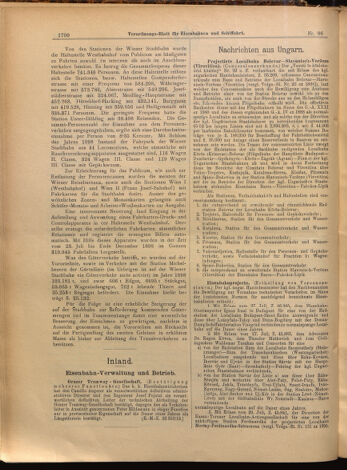 Verordnungs-Blatt für Eisenbahnen und Schiffahrt: Veröffentlichungen in Tarif- und Transport-Angelegenheiten 18990819 Seite: 2