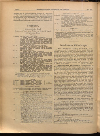 Verordnungs-Blatt für Eisenbahnen und Schiffahrt: Veröffentlichungen in Tarif- und Transport-Angelegenheiten 18990819 Seite: 4