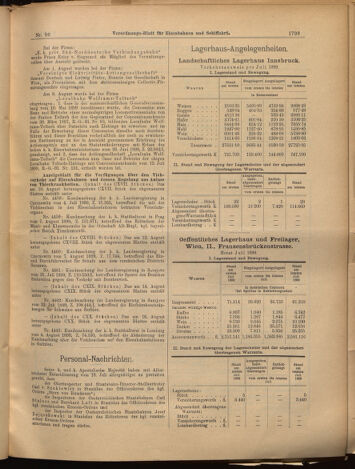 Verordnungs-Blatt für Eisenbahnen und Schiffahrt: Veröffentlichungen in Tarif- und Transport-Angelegenheiten 18990819 Seite: 5