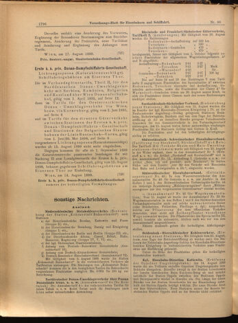 Verordnungs-Blatt für Eisenbahnen und Schiffahrt: Veröffentlichungen in Tarif- und Transport-Angelegenheiten 18990819 Seite: 8