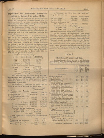 Verordnungs-Blatt für Eisenbahnen und Schiffahrt: Veröffentlichungen in Tarif- und Transport-Angelegenheiten 18990822 Seite: 3