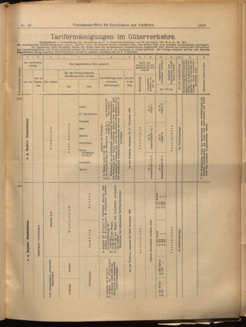 Verordnungs-Blatt für Eisenbahnen und Schiffahrt: Veröffentlichungen in Tarif- und Transport-Angelegenheiten 18990822 Seite: 9