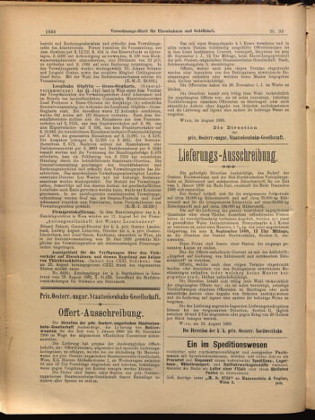 Verordnungs-Blatt für Eisenbahnen und Schiffahrt: Veröffentlichungen in Tarif- und Transport-Angelegenheiten 18990826 Seite: 10