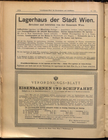 Verordnungs-Blatt für Eisenbahnen und Schiffahrt: Veröffentlichungen in Tarif- und Transport-Angelegenheiten 18990831 Seite: 20