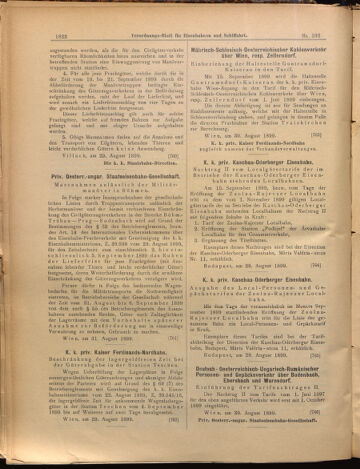 Verordnungs-Blatt für Eisenbahnen und Schiffahrt: Veröffentlichungen in Tarif- und Transport-Angelegenheiten 18990902 Seite: 10