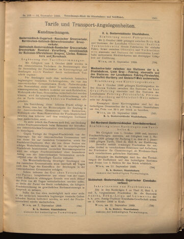 Verordnungs-Blatt für Eisenbahnen und Schiffahrt: Veröffentlichungen in Tarif- und Transport-Angelegenheiten 18990914 Seite: 17