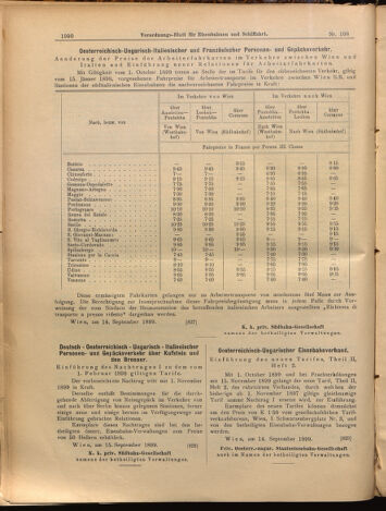 Verordnungs-Blatt für Eisenbahnen und Schiffahrt: Veröffentlichungen in Tarif- und Transport-Angelegenheiten 18990919 Seite: 10