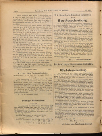 Verordnungs-Blatt für Eisenbahnen und Schiffahrt: Veröffentlichungen in Tarif- und Transport-Angelegenheiten 18990919 Seite: 12