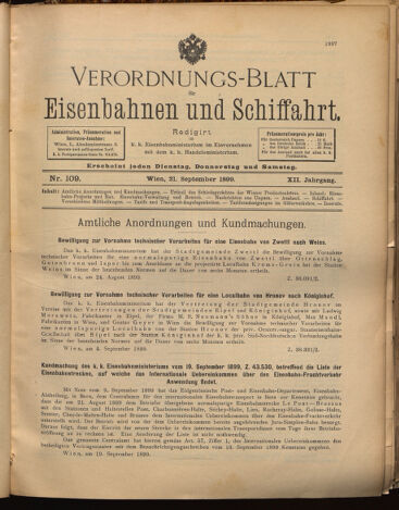 Verordnungs-Blatt für Eisenbahnen und Schiffahrt: Veröffentlichungen in Tarif- und Transport-Angelegenheiten