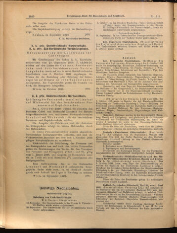 Verordnungs-Blatt für Eisenbahnen und Schiffahrt: Veröffentlichungen in Tarif- und Transport-Angelegenheiten 18991005 Seite: 6