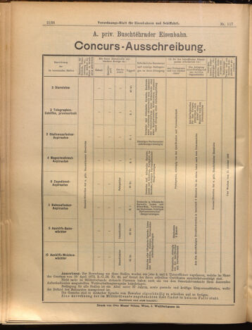 Verordnungs-Blatt für Eisenbahnen und Schiffahrt: Veröffentlichungen in Tarif- und Transport-Angelegenheiten 18991010 Seite: 20