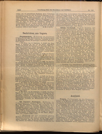 Verordnungs-Blatt für Eisenbahnen und Schiffahrt: Veröffentlichungen in Tarif- und Transport-Angelegenheiten 18991014 Seite: 2