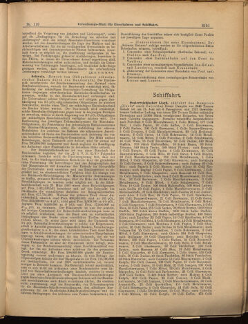 Verordnungs-Blatt für Eisenbahnen und Schiffahrt: Veröffentlichungen in Tarif- und Transport-Angelegenheiten 18991014 Seite: 3