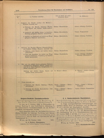 Verordnungs-Blatt für Eisenbahnen und Schiffahrt: Veröffentlichungen in Tarif- und Transport-Angelegenheiten 18991017 Seite: 6