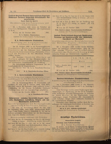 Verordnungs-Blatt für Eisenbahnen und Schiffahrt: Veröffentlichungen in Tarif- und Transport-Angelegenheiten 18991019 Seite: 9