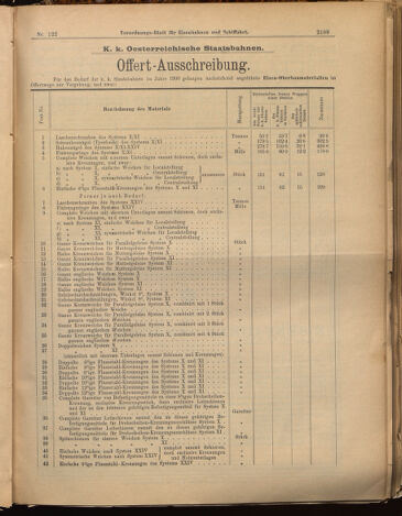 Verordnungs-Blatt für Eisenbahnen und Schiffahrt: Veröffentlichungen in Tarif- und Transport-Angelegenheiten 18991021 Seite: 11