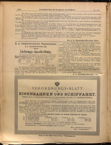 Verordnungs-Blatt für Eisenbahnen und Schiffahrt: Veröffentlichungen in Tarif- und Transport-Angelegenheiten 18991021 Seite: 12