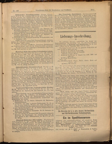 Verordnungs-Blatt für Eisenbahnen und Schiffahrt: Veröffentlichungen in Tarif- und Transport-Angelegenheiten 18991024 Seite: 11