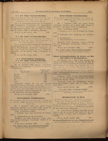 Verordnungs-Blatt für Eisenbahnen und Schiffahrt: Veröffentlichungen in Tarif- und Transport-Angelegenheiten 18991104 Seite: 17