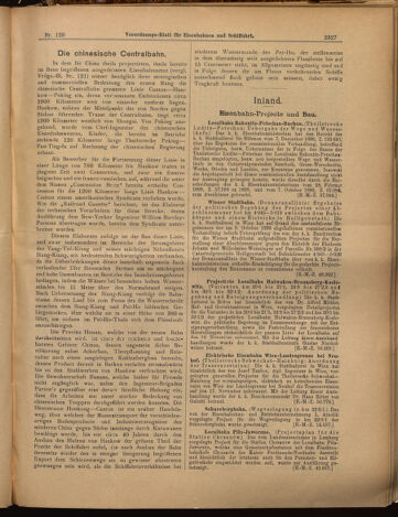 Verordnungs-Blatt für Eisenbahnen und Schiffahrt: Veröffentlichungen in Tarif- und Transport-Angelegenheiten 18991109 Seite: 3