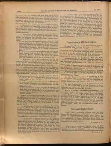 Verordnungs-Blatt für Eisenbahnen und Schiffahrt: Veröffentlichungen in Tarif- und Transport-Angelegenheiten 18991109 Seite: 6