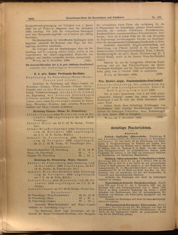 Verordnungs-Blatt für Eisenbahnen und Schiffahrt: Veröffentlichungen in Tarif- und Transport-Angelegenheiten 18991109 Seite: 8