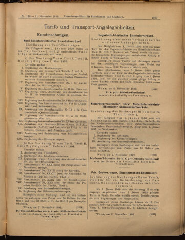 Verordnungs-Blatt für Eisenbahnen und Schiffahrt: Veröffentlichungen in Tarif- und Transport-Angelegenheiten 18991111 Seite: 17