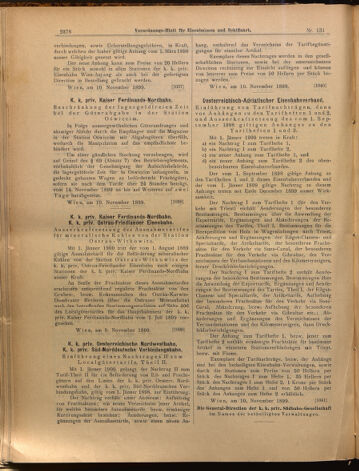 Verordnungs-Blatt für Eisenbahnen und Schiffahrt: Veröffentlichungen in Tarif- und Transport-Angelegenheiten 18991114 Seite: 12