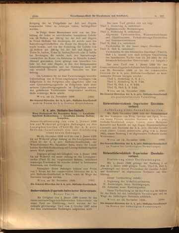 Verordnungs-Blatt für Eisenbahnen und Schiffahrt: Veröffentlichungen in Tarif- und Transport-Angelegenheiten 18991118 Seite: 10