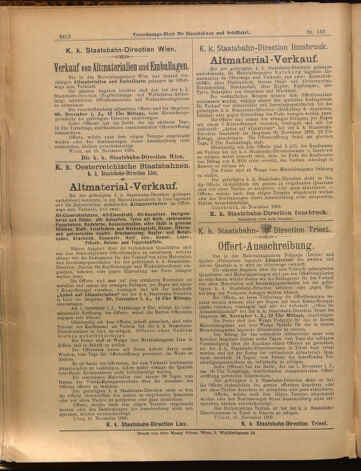 Verordnungs-Blatt für Eisenbahnen und Schiffahrt: Veröffentlichungen in Tarif- und Transport-Angelegenheiten 18991118 Seite: 32