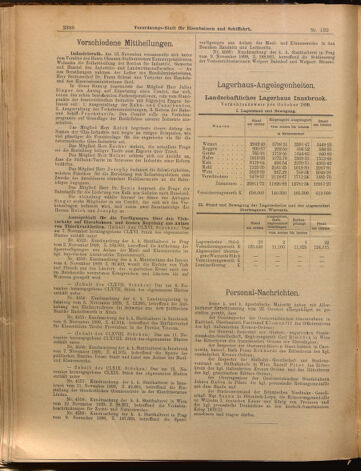 Verordnungs-Blatt für Eisenbahnen und Schiffahrt: Veröffentlichungen in Tarif- und Transport-Angelegenheiten 18991118 Seite: 8