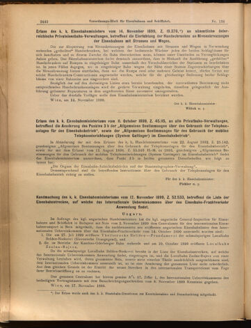 Verordnungs-Blatt für Eisenbahnen und Schiffahrt: Veröffentlichungen in Tarif- und Transport-Angelegenheiten 18991123 Seite: 2