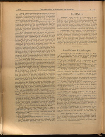 Verordnungs-Blatt für Eisenbahnen und Schiffahrt: Veröffentlichungen in Tarif- und Transport-Angelegenheiten 18991207 Seite: 6