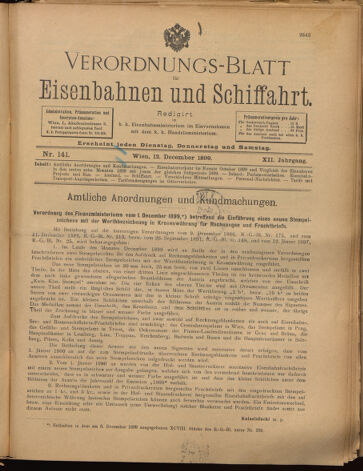 Verordnungs-Blatt für Eisenbahnen und Schiffahrt: Veröffentlichungen in Tarif- und Transport-Angelegenheiten