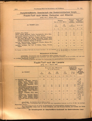 Verordnungs-Blatt für Eisenbahnen und Schiffahrt: Veröffentlichungen in Tarif- und Transport-Angelegenheiten 18991219 Seite: 14