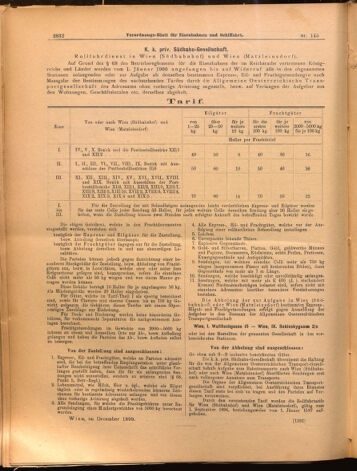 Verordnungs-Blatt für Eisenbahnen und Schiffahrt: Veröffentlichungen in Tarif- und Transport-Angelegenheiten 18991221 Seite: 12