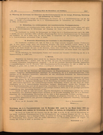 Verordnungs-Blatt für Eisenbahnen und Schiffahrt: Veröffentlichungen in Tarif- und Transport-Angelegenheiten 18991221 Seite: 7