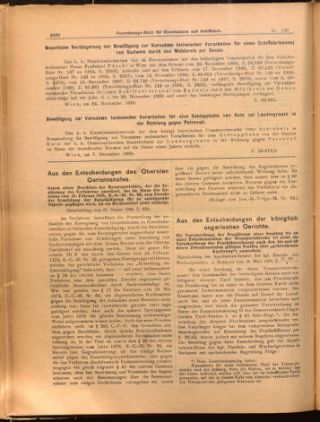 Verordnungs-Blatt für Eisenbahnen und Schiffahrt: Veröffentlichungen in Tarif- und Transport-Angelegenheiten 18991223 Seite: 2