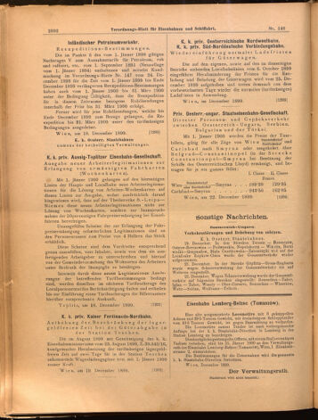 Verordnungs-Blatt für Eisenbahnen und Schiffahrt: Veröffentlichungen in Tarif- und Transport-Angelegenheiten 18991223 Seite: 8