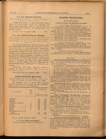 Verordnungs-Blatt für Eisenbahnen und Schiffahrt: Veröffentlichungen in Tarif- und Transport-Angelegenheiten 18991228 Seite: 15