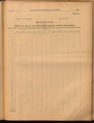 Verordnungs-Blatt für Eisenbahnen und Schiffahrt: Veröffentlichungen in Tarif- und Transport-Angelegenheiten 18991228 Seite: 9