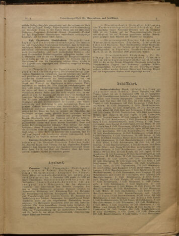 Verordnungs-Blatt für Eisenbahnen und Schiffahrt: Veröffentlichungen in Tarif- und Transport-Angelegenheiten 19000104 Seite: 5