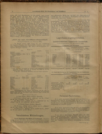 Verordnungs-Blatt für Eisenbahnen und Schiffahrt: Veröffentlichungen in Tarif- und Transport-Angelegenheiten 19000104 Seite: 6